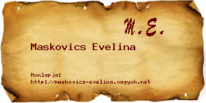 Maskovics Evelina névjegykártya